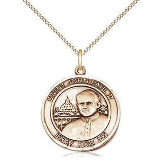 14kt Gold Saint John Paul II Medal