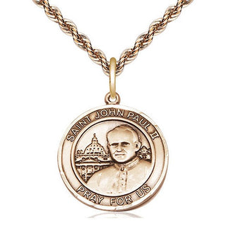 14kt Gold Saint John Paul II Medal
