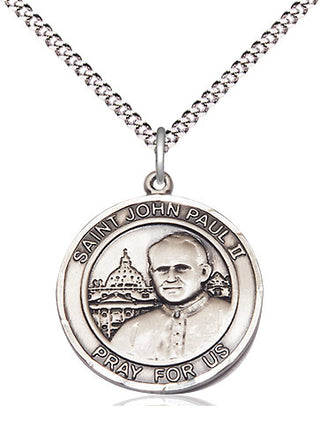 Pewter Saint John Paul II Medal Religious Jewelry