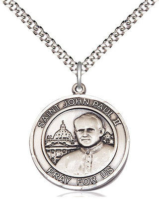 Pewter Saint John Paul II Medal Religious Jewelry