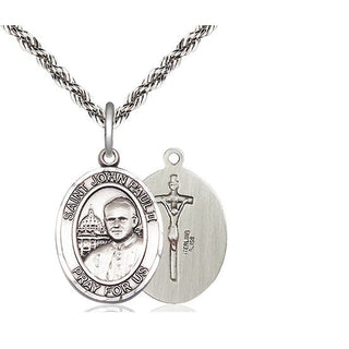 Sterling Silver Saint John Paul II Medal Religious Jewelry
