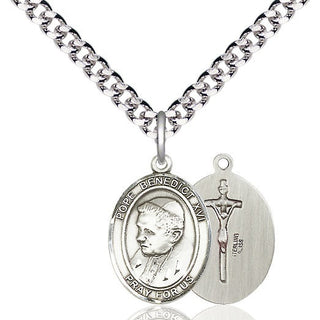 Pewter Pope Benedict XVI Medal Religious Jewelry