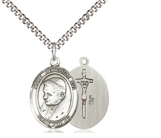 Sterling Silver Pope Benedict XVI Medal Religious Jewelry