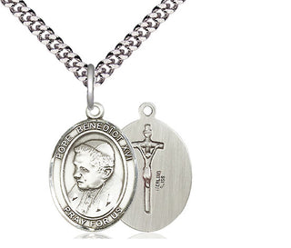 Sterling Silver Pope Benedict XVI Medal Religious Jewelry