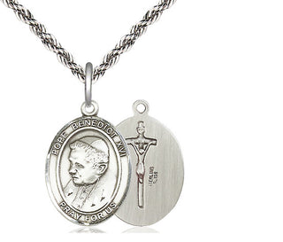 Sterling Silver Pope Benedict XVI Medal Religious Jewelry