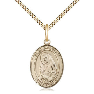 14kt Gold Filled Saint Madeline Sophie Barat Medal Religious Jewelry Engraved Catholic Saint Jewelry