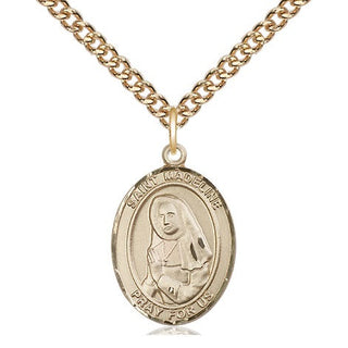 14kt Gold Saint Madeline Sophie Barat Medal Engraved Catholic Saint Jewelry