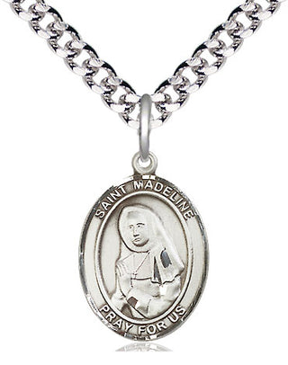 Pewter Saint Madeline Sophie Barat Medal Religious Jewelry Engraved Catholic Saint Jewelry