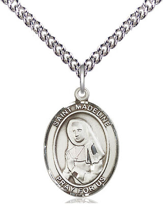 Sterling Silver Saint Madeline Sophie Barat Medal Religious Jewelry Engraved Catholic Saint Jewelry