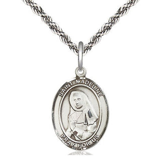 Sterling Silver Saint Madeline Sophie Barat Medal Religious Jewelry Engraved Catholic Saint Jewelry