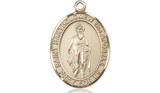 14kt Gold Filled Saint Bartholomew the Apostle Medal Engraved Catholic Saint Jewelry
