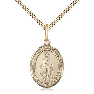 14kt Gold Filled Saint Bartholomew the Apostle Medal Religious Jewelry Engraved Catholic Saint Jewelry