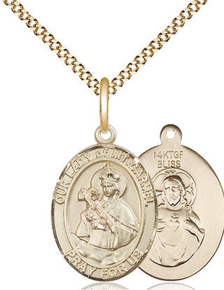 14kt Gold Filled Our Lady of Mount Carmel Medal Religious Jewelry