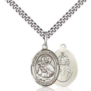 Pewter Our Lady of Mount Carmel Medal Religious Jewelry