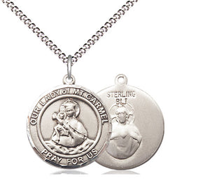 Sterling Silver Our Lady of Mount Carmel Medal Religious Jewelry