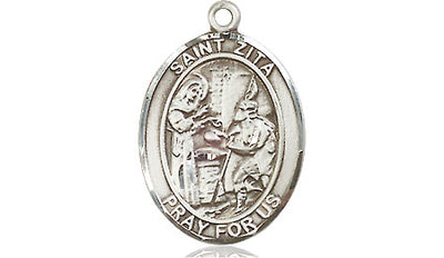 Sterling Silver St. Zita Medal | Medium | Engravable