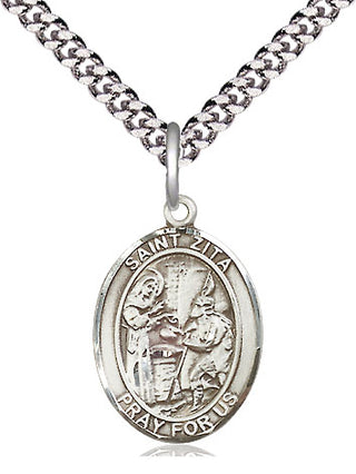 Sterling Silver Saint Zita Medal Religious Jewelry Engraved Catholic Saint Jewelry
