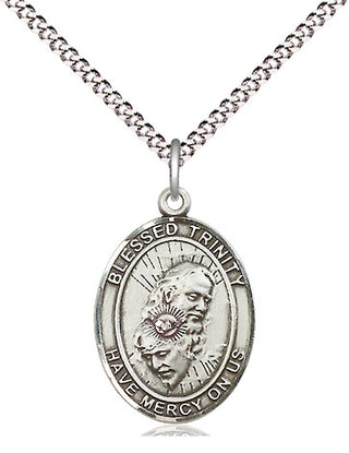 Pewter Blessed Trinity Medal Religious Jewelry Engraved Catholic Saint Jewelry