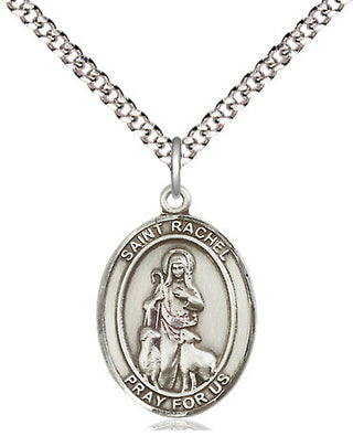 Sterling Silver Saint Rachel Medal Religious Jewelry Engraved Catholic Saint Jewelry