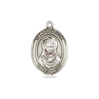 Pewter Saint Rebecca Medal Engraved Catholic Saint Jewelry
