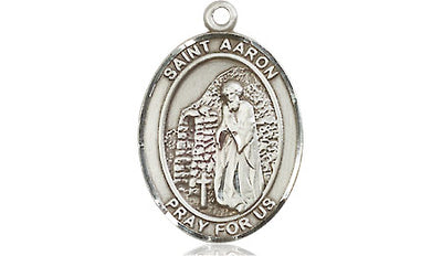 Sterling Silver St. Aaron Medal | Medium | Engravable