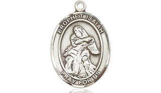 Sterling Silver Saint Isaiah Medal Religious Jewelry Engraved Catholic Saint Jewelry
