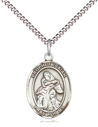 Sterling Silver Saint Isaiah Medal Religious Jewelry Engraved Catholic Saint Jewelry