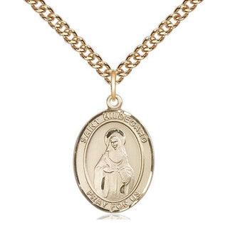 14kt Gold Filled Saint Hildegard von Bingen Medal Religious Jewelry Engraved Catholic Saint Jewelry