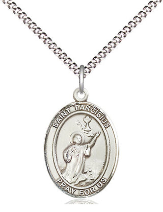 Sterling Silver Saint Tarcisius Medal Religious Jewelry Engraved Catholic Saint Jewelry