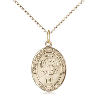 14kt Gold Saint John Baptist de la Salle Medal Engraved Catholic Saint Jewelry