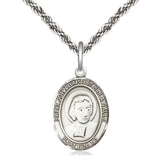 Sterling Silver Saint John Baptist de la Salle Medal Religious Jewelry Engraved Catholic Saint Jewelry