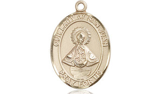 14kt Gold Filled Our Lady of San Juan Medal Engraved Catholic Saint Jewelry