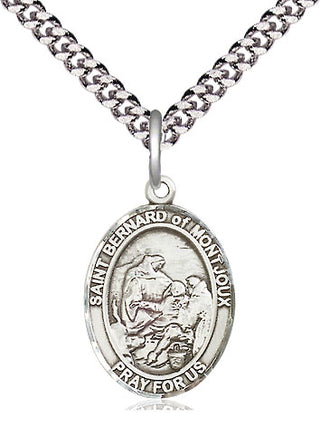 Pewter Saint Bernard of Montjoux Medal Religious Jewelry Engraved Catholic Saint Jewelry