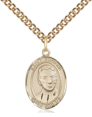 14kt Gold Filled Saint Eugene de Mazenod Medal Religious Jewelry Engraved Catholic Saint Jewelry