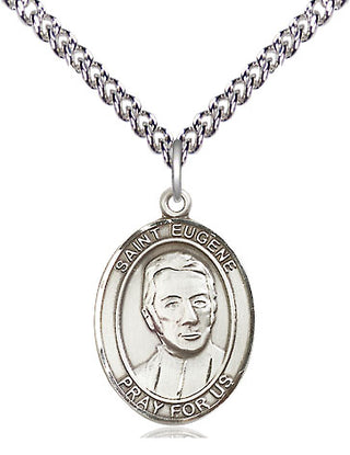 Sterling Silver Saint Eugene de Mazenod Medal Religious Jewelry Engraved Catholic Saint Jewelry