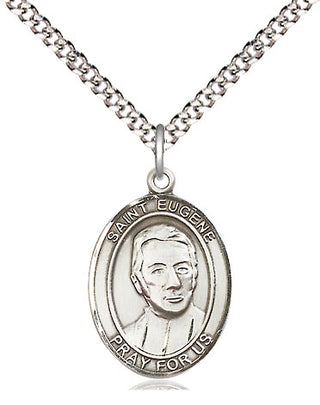 Sterling Silver Saint Eugene de Mazenod Medal Religious Jewelry Engraved Catholic Saint Jewelry