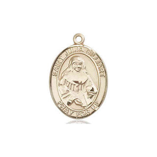 14kt Gold Filled Saint Julia Billiart Medal Engraved Catholic Saint Jewelry