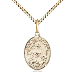 14kt Gold Filled Saint Julia Billiart Medal Religious Jewelry Engraved Catholic Saint Jewelry