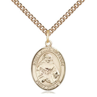 14kt Gold Filled Saint Julia Billiart Medal Religious Jewelry Engraved Catholic Saint Jewelry