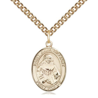 14kt Gold Filled Saint Julia Billiart Medal Religious Jewelry Engraved Catholic Saint Jewelry