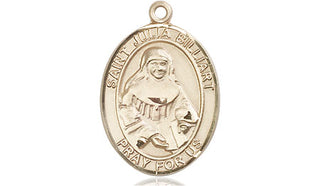 14kt Gold Saint Julia Billiart Medal Engraved Catholic Saint Jewelry