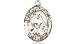 Sterling Silver Saint Julia Billiart Medal Religious Jewelry Engraved Catholic Saint Jewelry