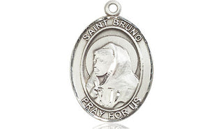 Pewter Saint Bruno Medal Engraved Catholic Saint Jewelry