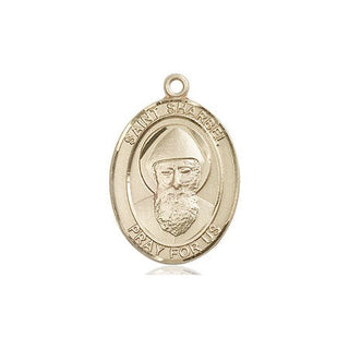 14kt Gold Filled Saint Sharbel Medal Engraved Catholic Saint Jewelry