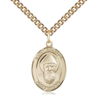 14kt Gold Filled Saint Sharbel Medal Religious Jewelry Engraved Catholic Saint Jewelry