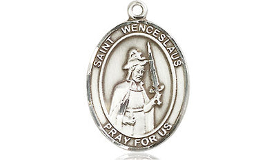 Sterling Silver St. Wenceslaus Medal | Medium | Engravable