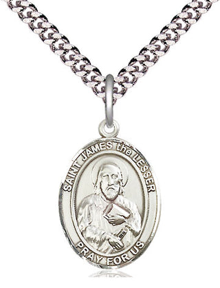 Pewter Saint James the Lesser Medal Religious Jewelry Engraved Catholic Saint Jewelry