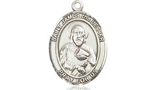 Sterling Silver Saint James the Lesser Medal Religious Jewelry Engraved Catholic Saint Jewelry