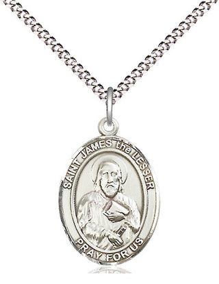 Sterling Silver Saint James the Lesser Medal Religious Jewelry Engraved Catholic Saint Jewelry