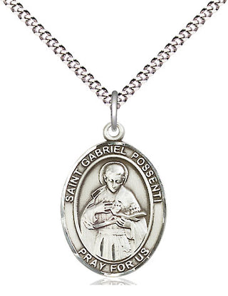 Pewter Saint Gabriel Possenti Medal Religious Jewelry Engraved Catholic Saint Jewelry